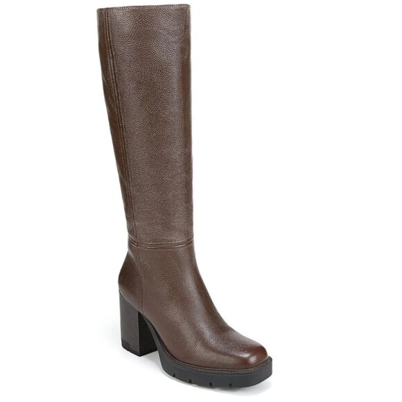 Naturalizer Willow Lug Sole Tall Boots in Chocolate Brown, Sz. 7.5M - Picture 1 of 1